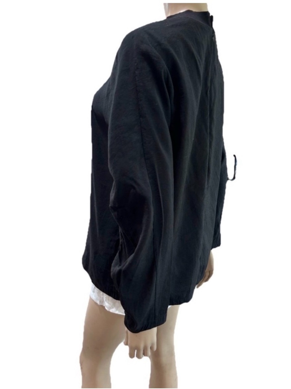 COS Black Crewneck Sweatshirt with Voluminous Raglan Sleeves - Picture 4 of 16